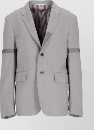 Thom Browne corduroy jacket with chest pocket and flap pockets