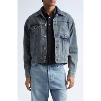 Maison Margiela Denim Trucker Jacket in Light Grey at Nordstrom, Size 36 Us