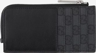 Gucci Mens Leather Card Holder Black Calf Skin Wallets & Cardholders