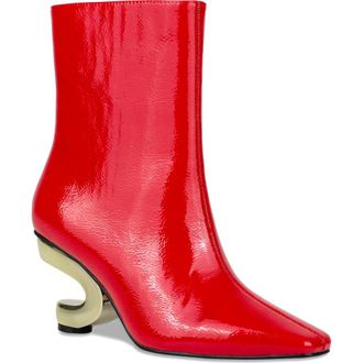 Ninety Union Metallic Heel Bootie in Red at Nordstrom, Size 13
