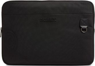 Dsquared2 logo-lettering laptop case - men - Polyamide - One Size - Black