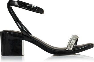 Melissa Zwarte Glanzende Hak Sandalen - Dames - Sandalen met hakken - Zwart - 39 EU - Schoenen