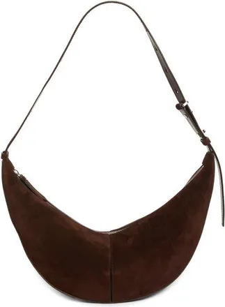 Proenza Schouler Slide Suede Hobo Bag in Chocolate at Nordstrom