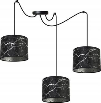 OEM L&aacute;mpara De Techo Colgante, Pantalla Con Estampado De Ara&ntilde;a, Plateada