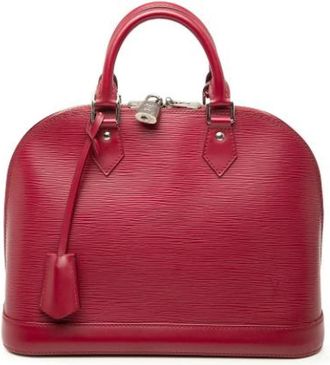 Louis Vuitton Pre-owned Alma PM - Dames - Vintage Handtas - Rood - ONE Size - Leer - Vintage