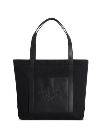Maison Kitsun&eacute; Canvas And Leather Large Tote