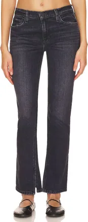 Hudson Nico Mid Rise Straight Jeans In Black Star
