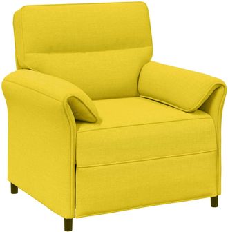 vidaXL Sof&aacute; De Una Plaza Amarillo Claro 88 X 83 X 95 Cm Tela Vidaxl