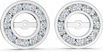 Pompeii3 1/2Ct TW Round Diamond Stud Jackets 14k Gold Lab Grown (5.5mm)