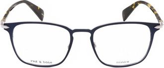 Rag & Bone Mens Blue Rectangular Eyeglass Frames RNB7015