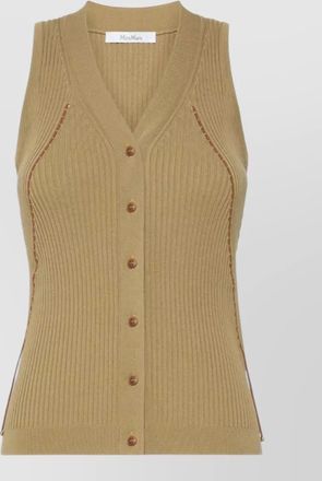 Max Mara ribbed v-neck vest