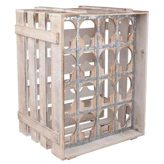 Wanderlust Deco Caj&oacute;n Botellero De Madera Marr&oacute;n 41x32x55