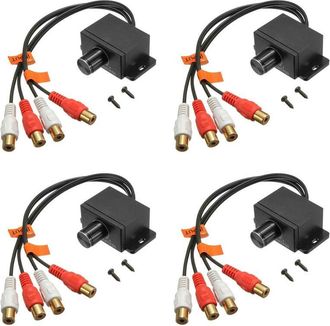 OEM Compatible Con 4 Amplificadores De Bajo Universales, Con Control De Volumen Y Ganancia Rca, Apto Para Uso Dom&eacute;stico Y En El Coche, Color Negro
