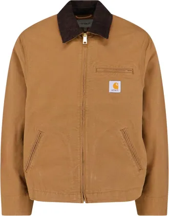 Carhartt Work in Progress Brown Detroit Zip-Up Cotton Jacket
