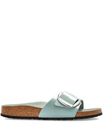 Birkenstock Madrid Big Buckle Hex Shine Pure Sage, natuurlijk lea