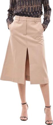 Stella McCartney Beige Solid Midi Skirt