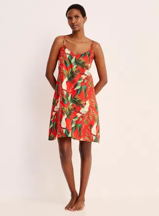 Cyberjammies Womens Parrots red nightie