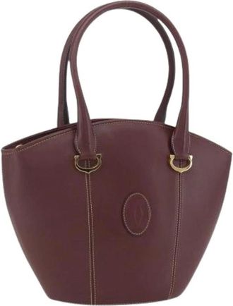 Cartier Pre-owned Handbags, female, Red, Size: ONE SIZE Pre-owned Leather Handbag