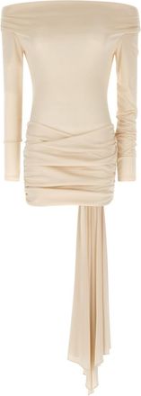 Andamane Beige Wendell Solid Mini Dress