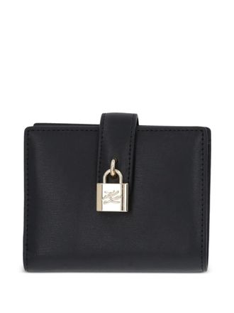 Karl Lagerfeld padlock flap wallet - Black