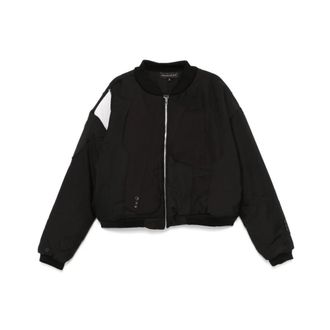 Who Decides War by Ev Bravado Zwarte Gewatteerde Patchwork Jas - Heren - Bomber jackets - Zwart - M - Jassen
