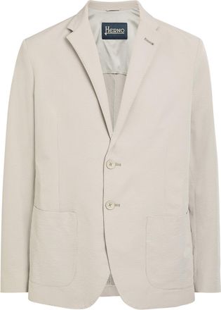 Herno Seersucker Blazer - Grey - 52 (UK42 / XL)