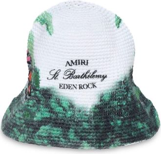 Amiri Eden Rock crochet bucket hat - men - Cotton - One Size - White