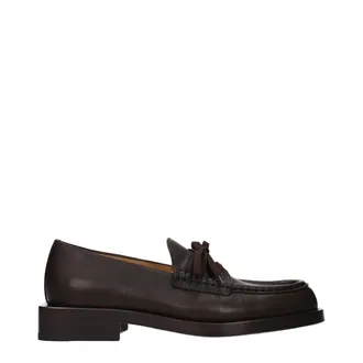 Jacquemus Brown Leather Slip-On Mens Loafers
