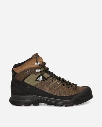 Salomon X-ALP Mid GORE-TEX Distressed Leather Boots Dark Earth / Black / Deep Lichen Green
