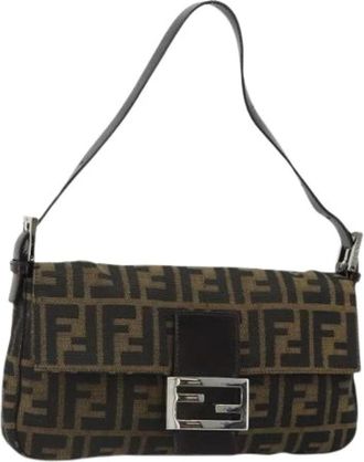Fendi Pre-owned Zucca Canvas Shoulder Bag - Dames - Vintage Schoudertas - Bruin - ONE Size - Vintage