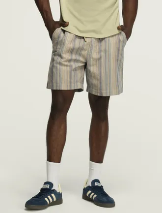 Lucky Brand Mens 7 Inch Linen Pull On Short