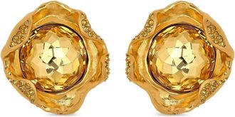 Oscar De La Renta Orecchini Crystal Nest - Oro