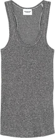 Isabel Marant Tops, Dames, Grijs, L, Katoen, Thea Mouwloze Top