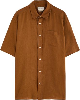 Oliver Spencer Atlanta Linen Shirt - Orange - M