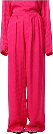 Balenciaga Wide Leg Embossed Trousers