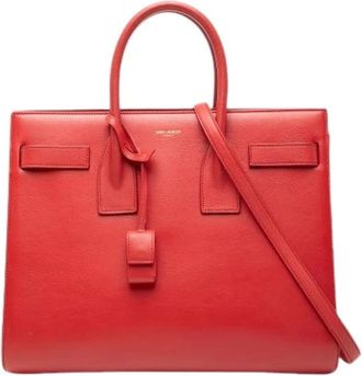 Saint Laurent Pre-owned Handbags, female, Red, Size: ONE SIZE Pre-owned The Sac de Jour