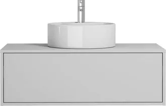 VENTE-UNIQUE.COM Mueble de ba&ntilde;o simple madera blanco