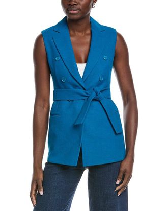 Akris Georgia Linen & Wool-Blend Waistcoat