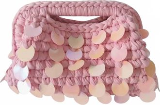 Gemelli Womens Woven Clutch Bag In Pink