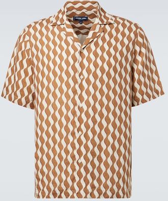 Frescobol Carioca Camisa Roberto de lino estampada