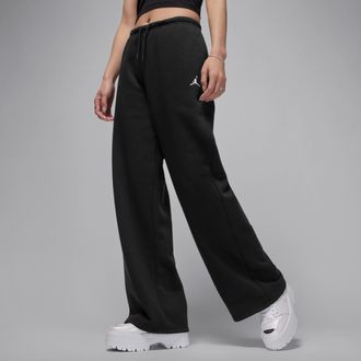Nike Jordan Womens Jordan Brooklyn Fleece Open-Hem Pants in Green | IH2394-365