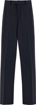 Ferragamo straight-leg cotton trousers - men - Polyamide/Elastane/Cotton - 50 - Black