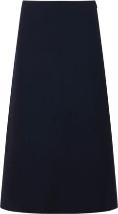 Marni Cr&ecirc;pe A-lijn midi-rok - Blauw