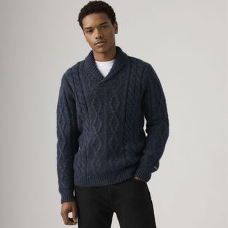 Levi's Polaris Cable Sweater - Mens - XL - Blue