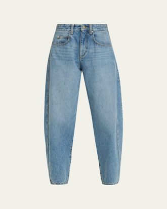 Isabel Marant Oriane Barrel-Leg Ankle Jeans