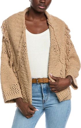Autumn Cashmere Cotton By Autumn Cashmere Fringed Shawl Collar Jacket