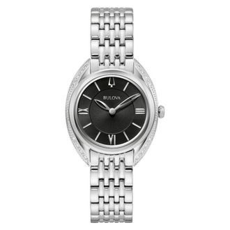 Bulova Classic Quartz Black Dial Ladies Watch 96R252
