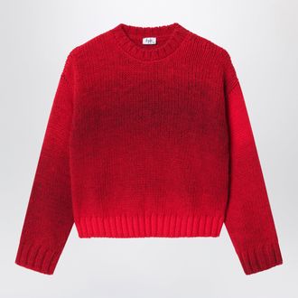 Il Gufo Maglione girocollo color bacca in misto lana