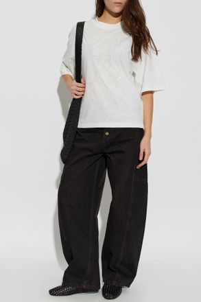 AllSaints Carter Balloon Jeans, Womens, Black