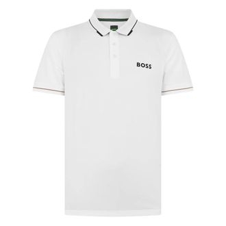 HUGO BOSS Tops, Heren, Wit, 2Xl, Katoen, Paul Pro Polo